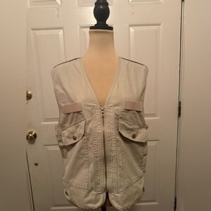 Vintage Banana Republic Beige Photographer/Utility Vest, Small